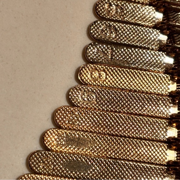 ALDO Polished and Textured with Numbers Gold Toned Necklace - Picture 10 of 14